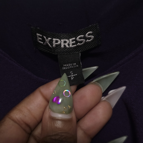 Express Blouse Cold Shoulder Purple S - Picture 2 of 4